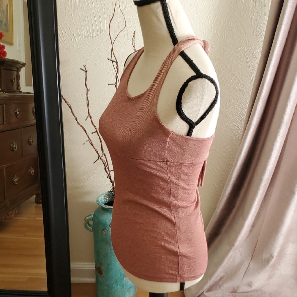 🥀Michael Stars Brown Halter Neck Tank Top - Picture 2 of 8